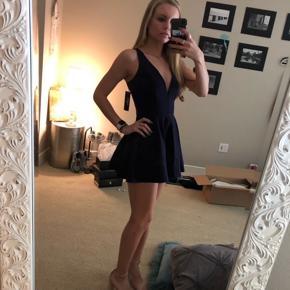 Lulus navy skort dress